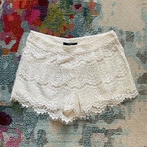 White Lace Shorts